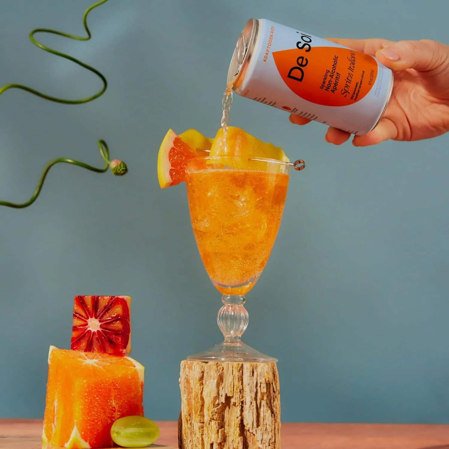 De Soi Spritz Italiano Non-Alcoholic Drinks 4-Pack (8 fl oz) Mocktails - Ready to Drink Beverages, Alcohol Free Alternative, Sparkling Aperitifs with Adaptogens, Natural Botanicals & No Added Sugar