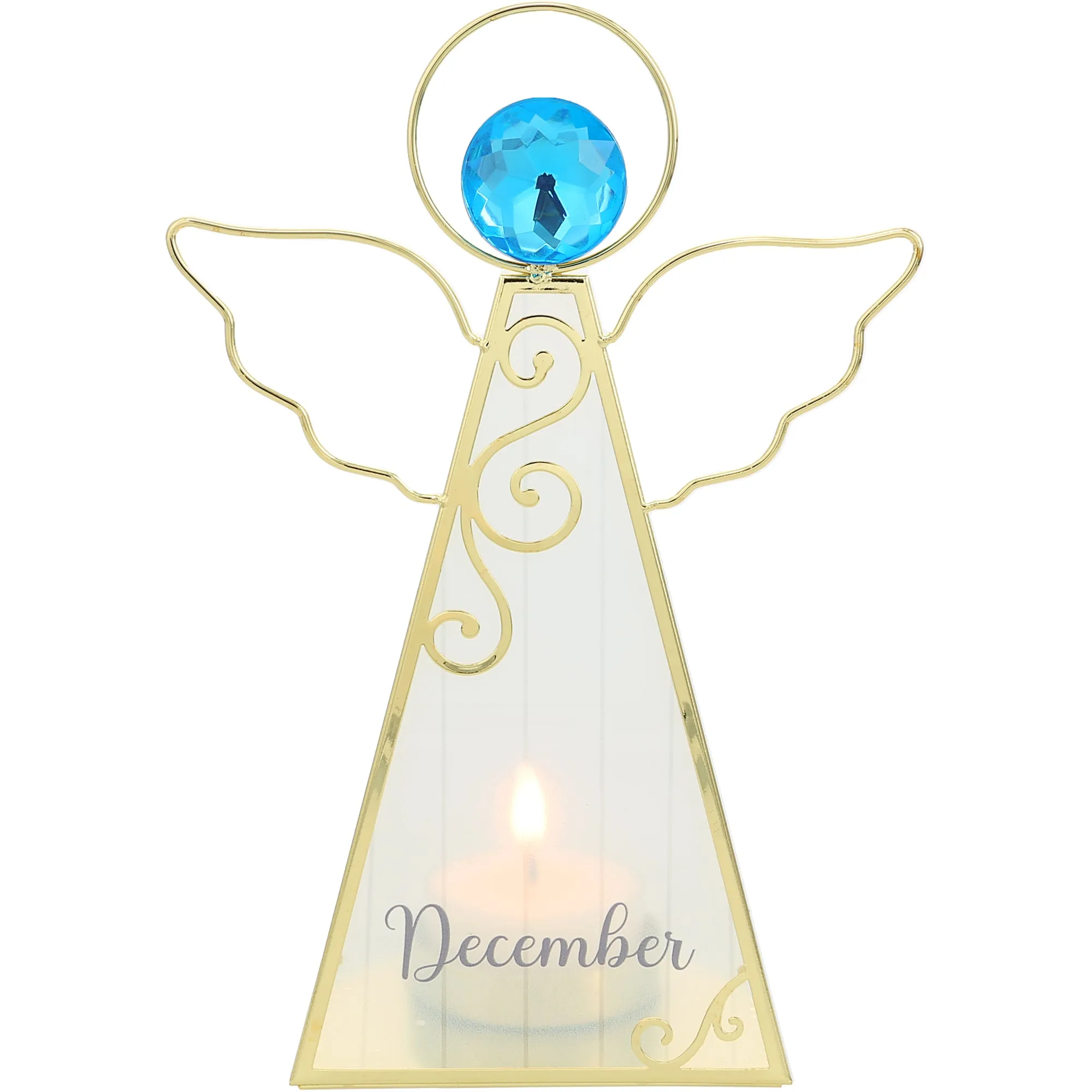 December 6.5" Monthly Angel Tea Light Holder