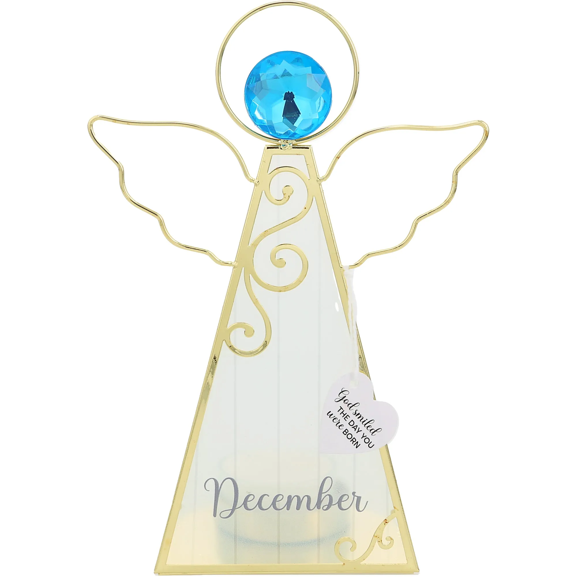 December 6.5" Monthly Angel Tea Light Holder