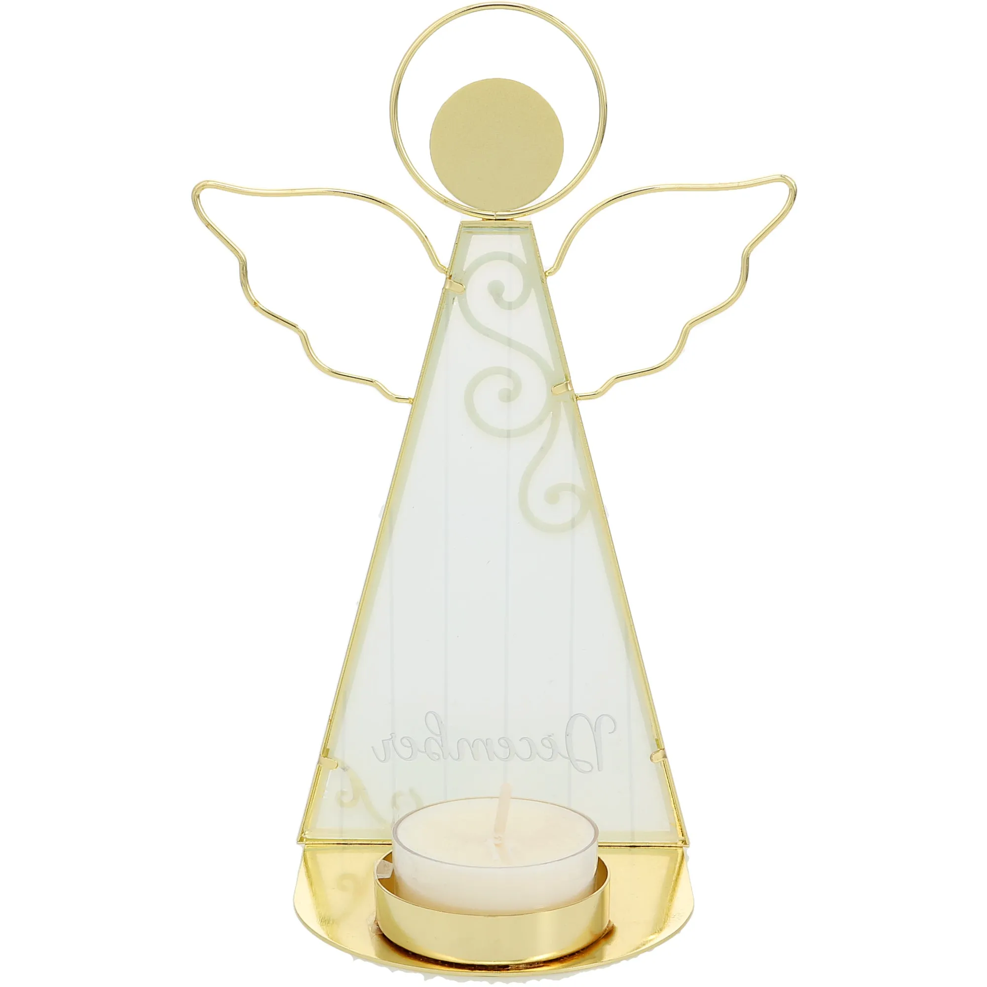 December 6.5" Monthly Angel Tea Light Holder