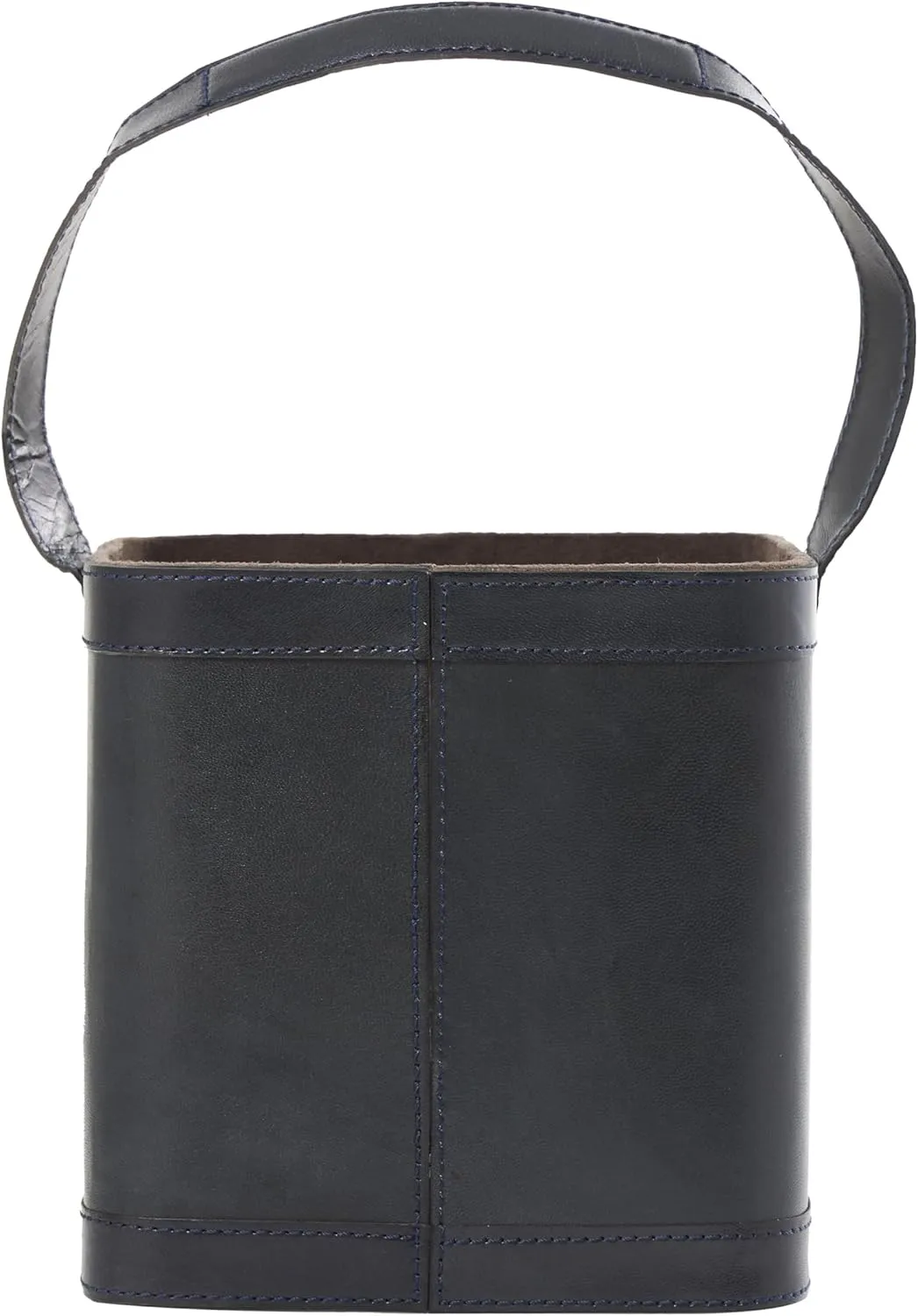 Deco 79 Modern Leather Wine Holder, CONVENIENTLY SIZED, Dark Blue