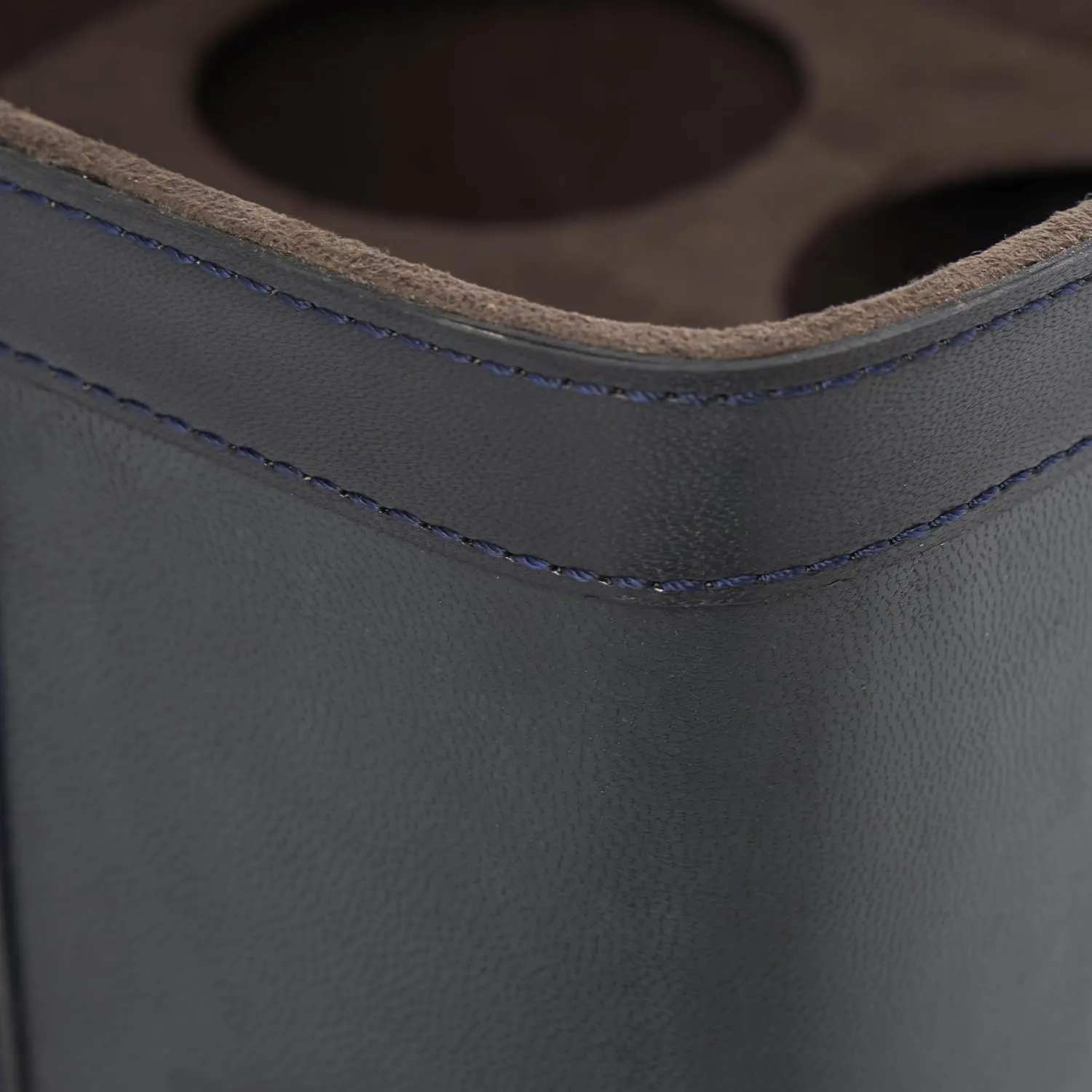 Deco 79 Modern Leather Wine Holder, CONVENIENTLY SIZED, Dark Blue