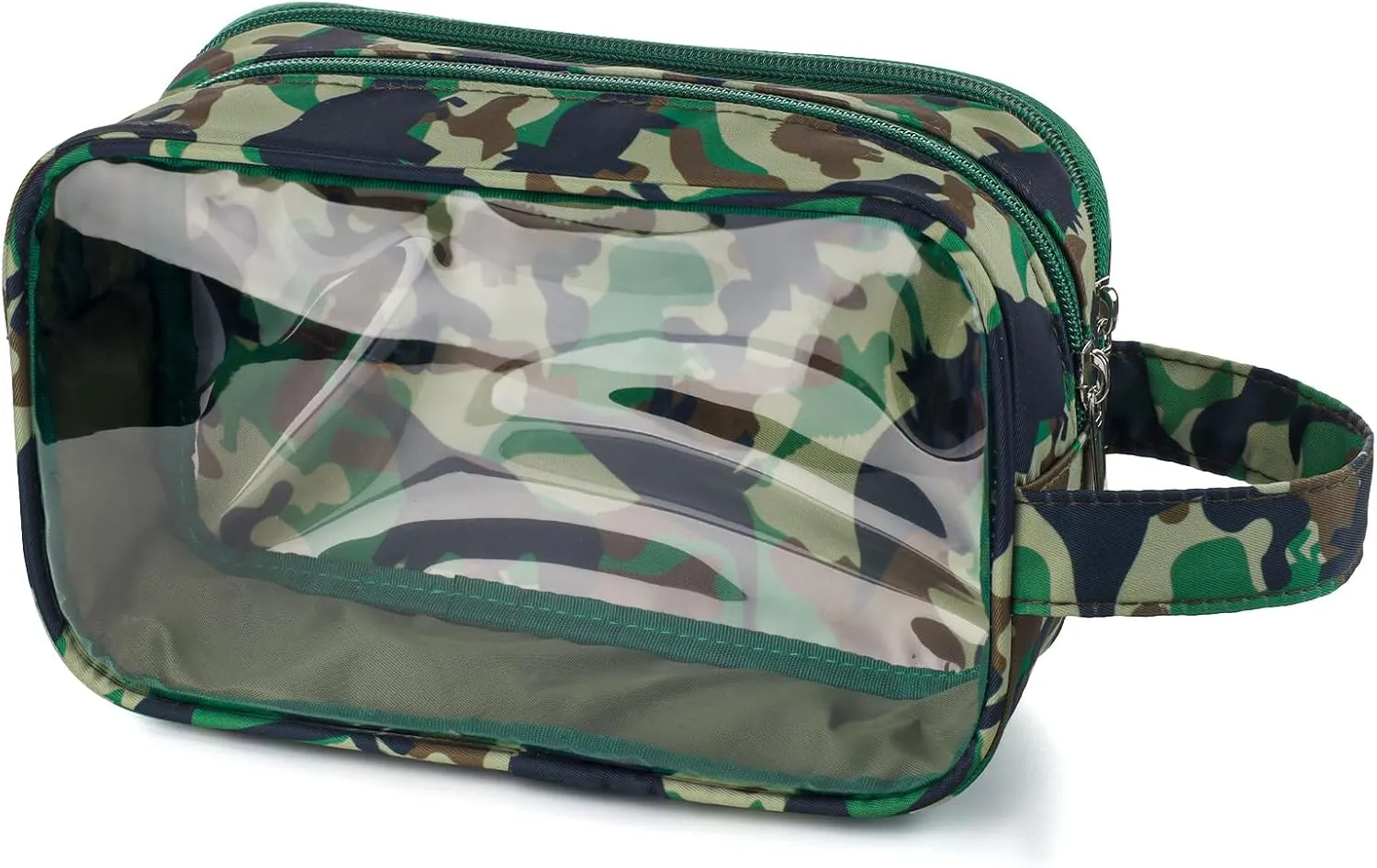 Dinosaur Kids Toiletry Bag for Boys, Travel Clear Toiletry Bag for Little Young Boys Waterproof Hanging Wash Bag Toddler Traveling Toiletries, Camo