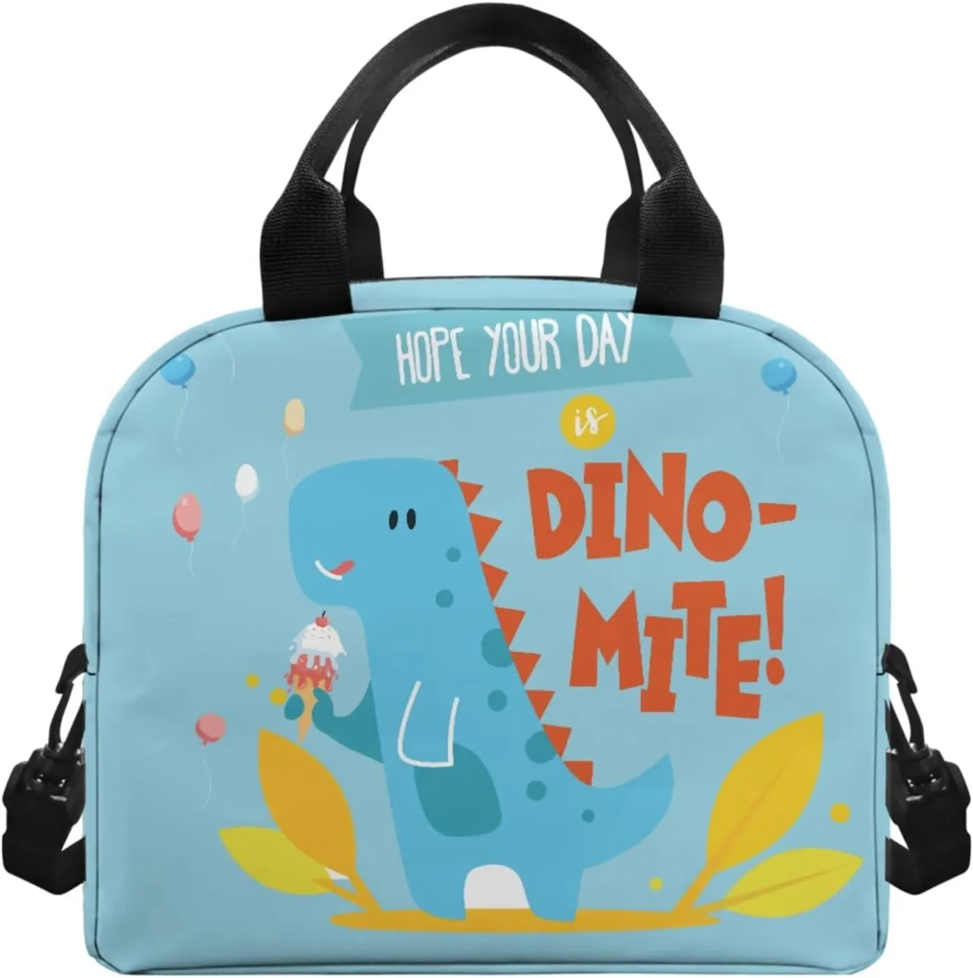 Dinosaur Little Girls Backpack Age 4-6 with Lunch Box Pencil Case and Bookmark Lightweight Bookbags with Side Pockets for Elementary School or Secondary School Students Gifts