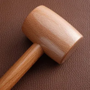 Diydeg Beech Wood Mallet, High Hardness, Damage-free Striking, Ideal for Woodworking, Leather Craft, Printing Leather Crafts, 11.6x2.8x2.0 inches