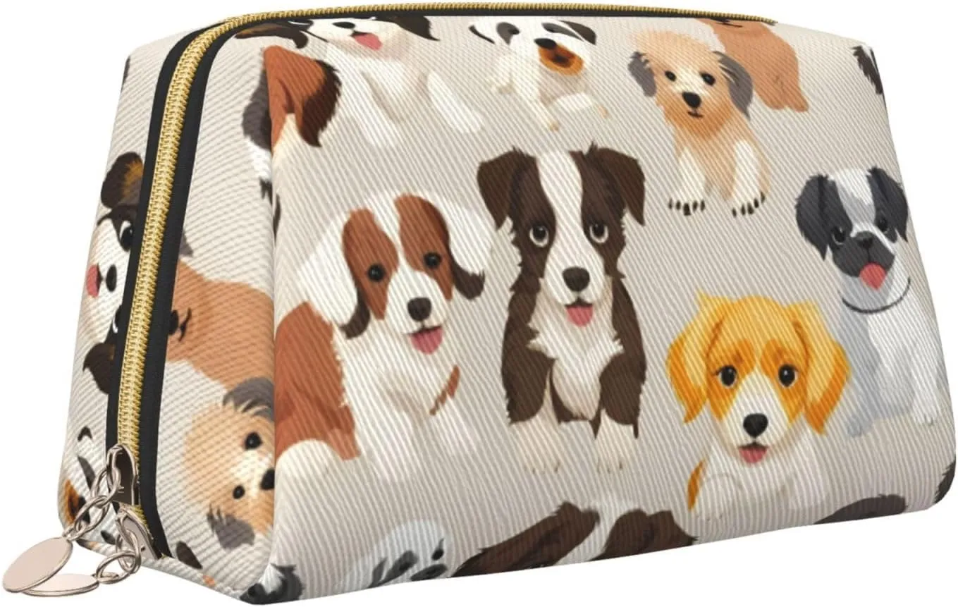 Dog Breed Toiletry Pouch, Travel-Friendly Makeup Organizer For Makeup Brushes, Lipsticks