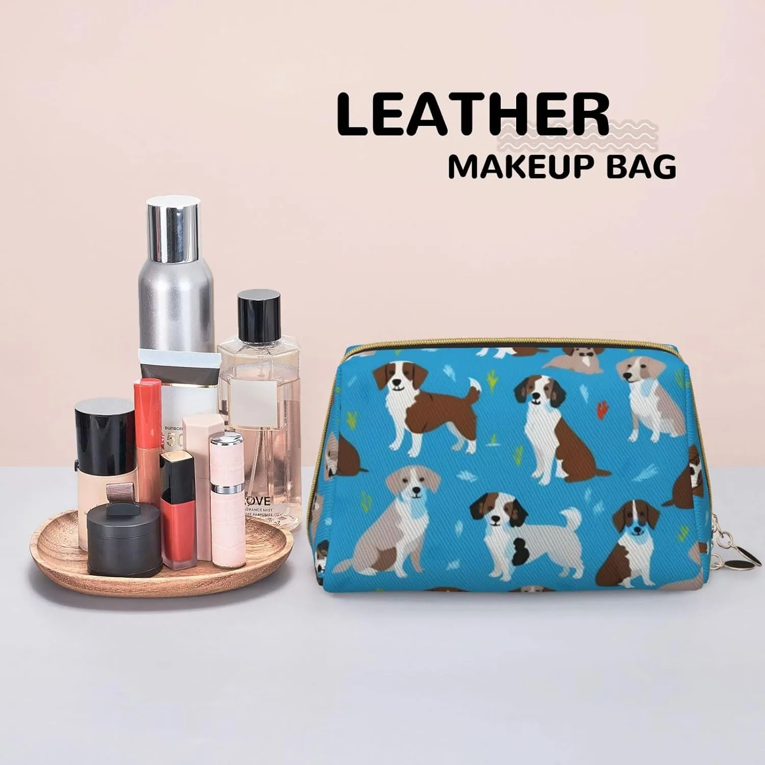 Dog Show Toiletry Pouch, Travel-Friendly Makeup Organizer For Makeup Brushes, Lipsticks