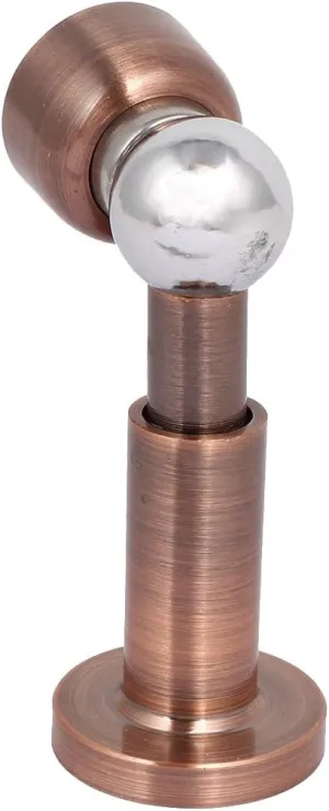 Door Wedge,Door Stopper,Stopper Wedge Protector,Door Stopper Buffer,Doorstop,Home Room Wall Mounted Adjustable Magnetic Door Stopper Holder Catch Copper Tone Buffer