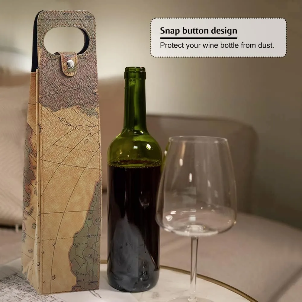 Double Bottle Wine Tote, Reusable Leather Wine Bag Tote, Double Bottle Wine Tote Bag, Crocodile Grain Wine Gift Bag for Picnic, Travel, Party, Birthday, Wedding, Restaurant (Double Yellow)