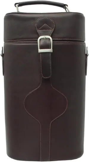 Double Deluxe Wine Carrier, Chocolate, One Size