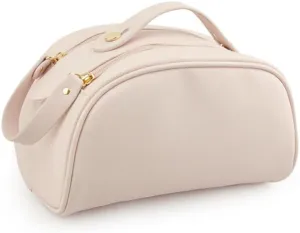 Double-pull cosmetic storage bag portable travel cosmetic bag