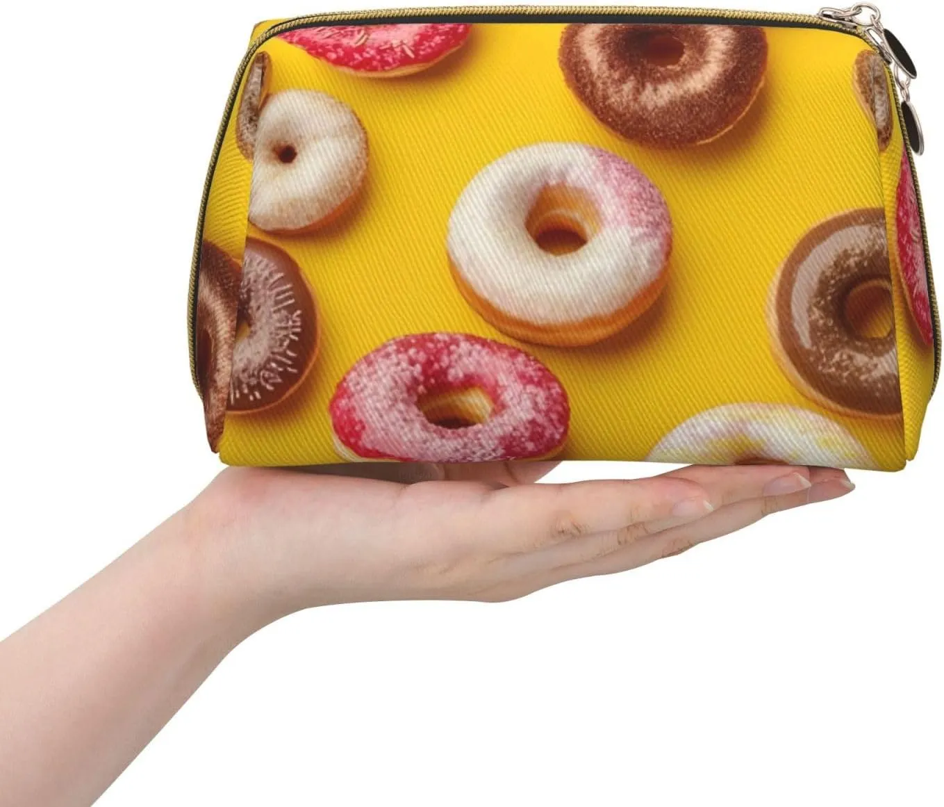 Doughnut Toiletry Pouch, Travel-Friendly Makeup Organizer For Makeup Brushes, Lipsticks