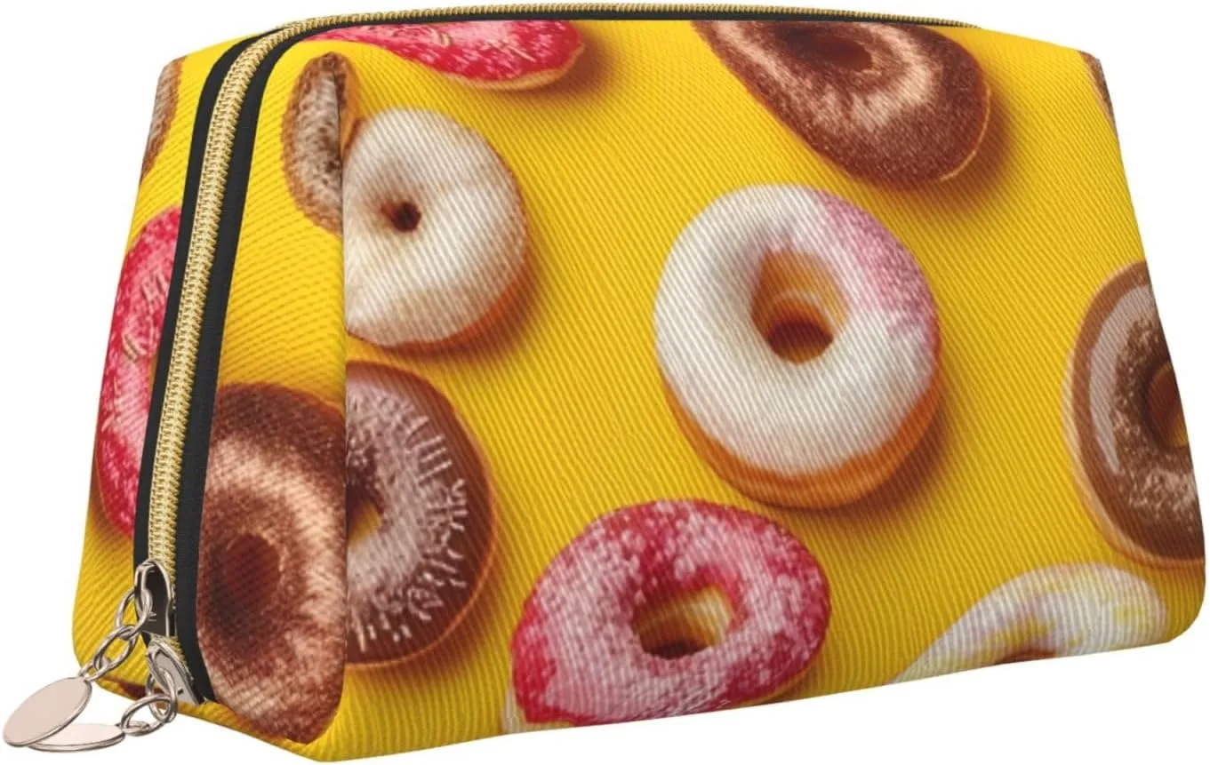 Doughnut Toiletry Pouch, Travel-Friendly Makeup Organizer For Makeup Brushes, Lipsticks