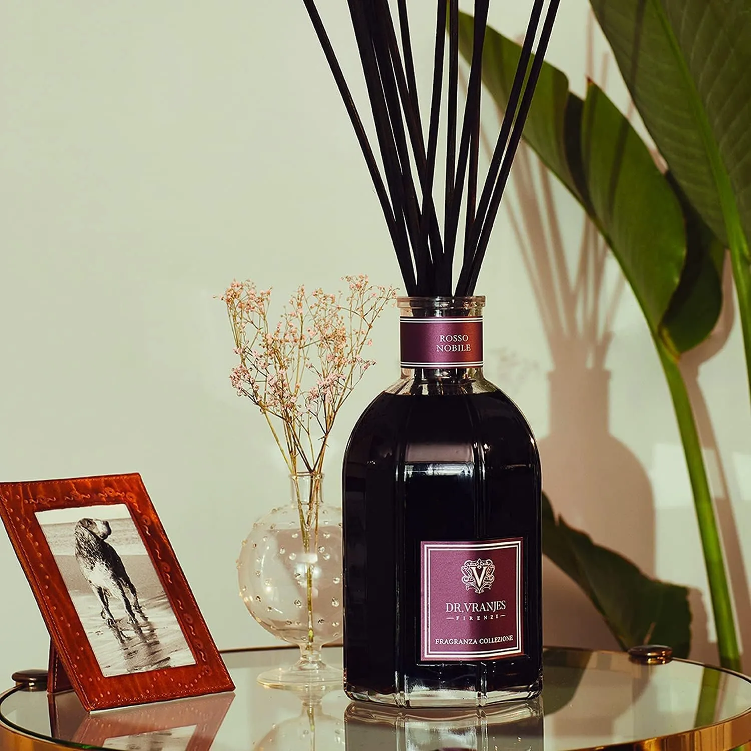 Dr. Vranjes - Rosso Nobile 250 ml Diffuser   Double Pack of Black Sticks (3 Pieces Bundle) - Luxury Home Fragrance, Made in Italy, Main Scent Fruity: Orange, Strawberry and Red Berries, Birch