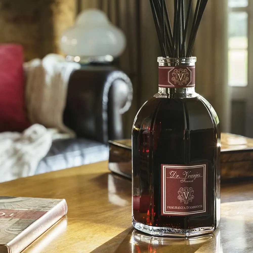 Dr. Vranjes - Rosso Nobile 250 ml Diffuser   Double Pack of Black Sticks (3 Pieces Bundle) - Luxury Home Fragrance, Made in Italy, Main Scent Fruity: Orange, Strawberry and Red Berries, Birch