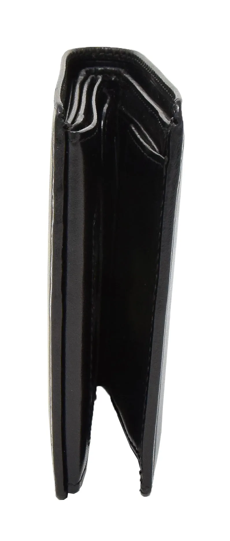 DR430 Men's Large Leather Bifold Wallet Black