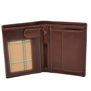 DR430 Men's Large Leather Bifold Wallet Brown
