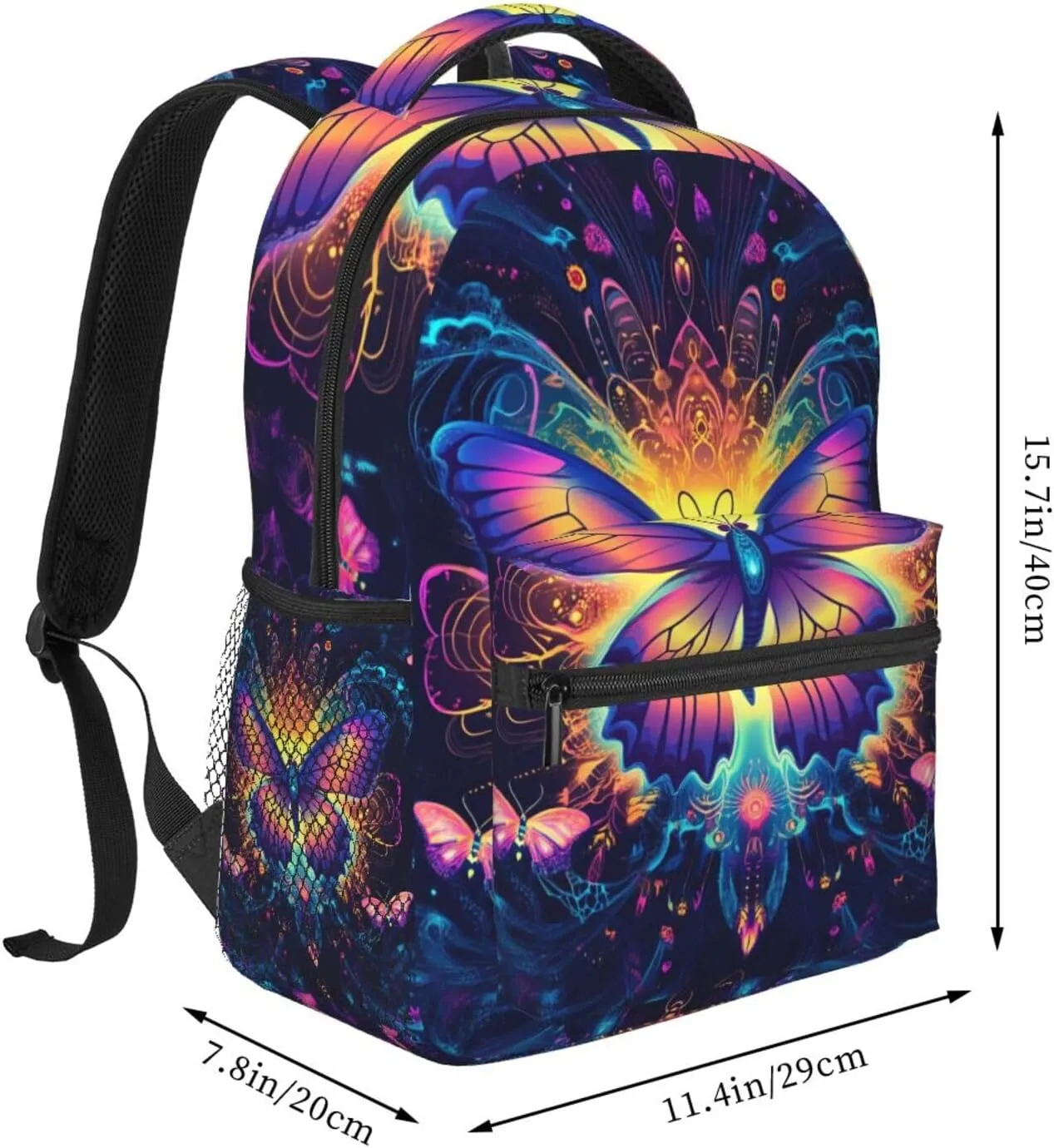 Dreamy Colored Butterfly Stylish Backpack For Trekking Commute Men/Male