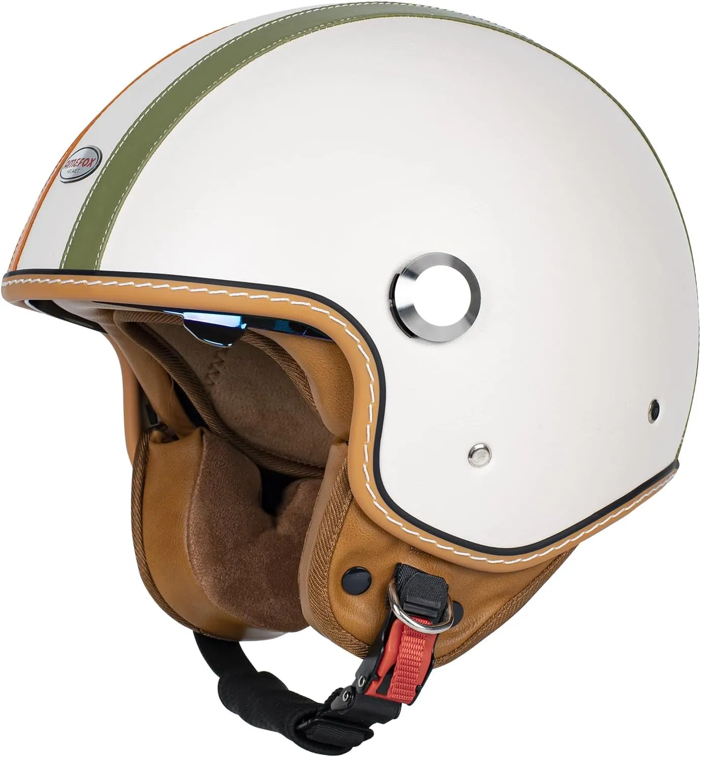 Dual Visor 3/4 Open Face Motorcycle Helmet for Men & Women, DOT Approved Unisex Retro Half Helmet，Motorbike Casco for Moped Cruiser Bobber and Chopper