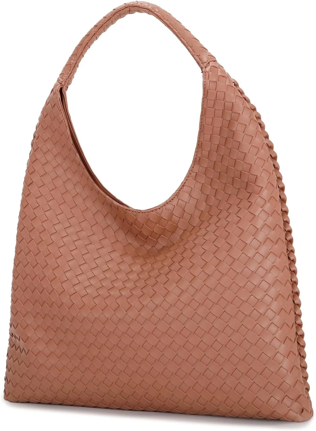 E Woven Hobo Bag for Women Large Tote Bag Top Handle Shoulder Handbag