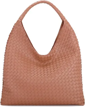 E Woven Hobo Bag for Women Large Tote Bag Top Handle Shoulder Handbag