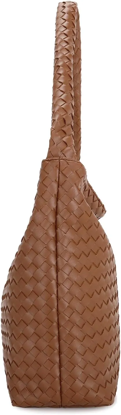 E Woven Shoulder Bag for Women Large Tote Hobo Bag Top Handle Handbag