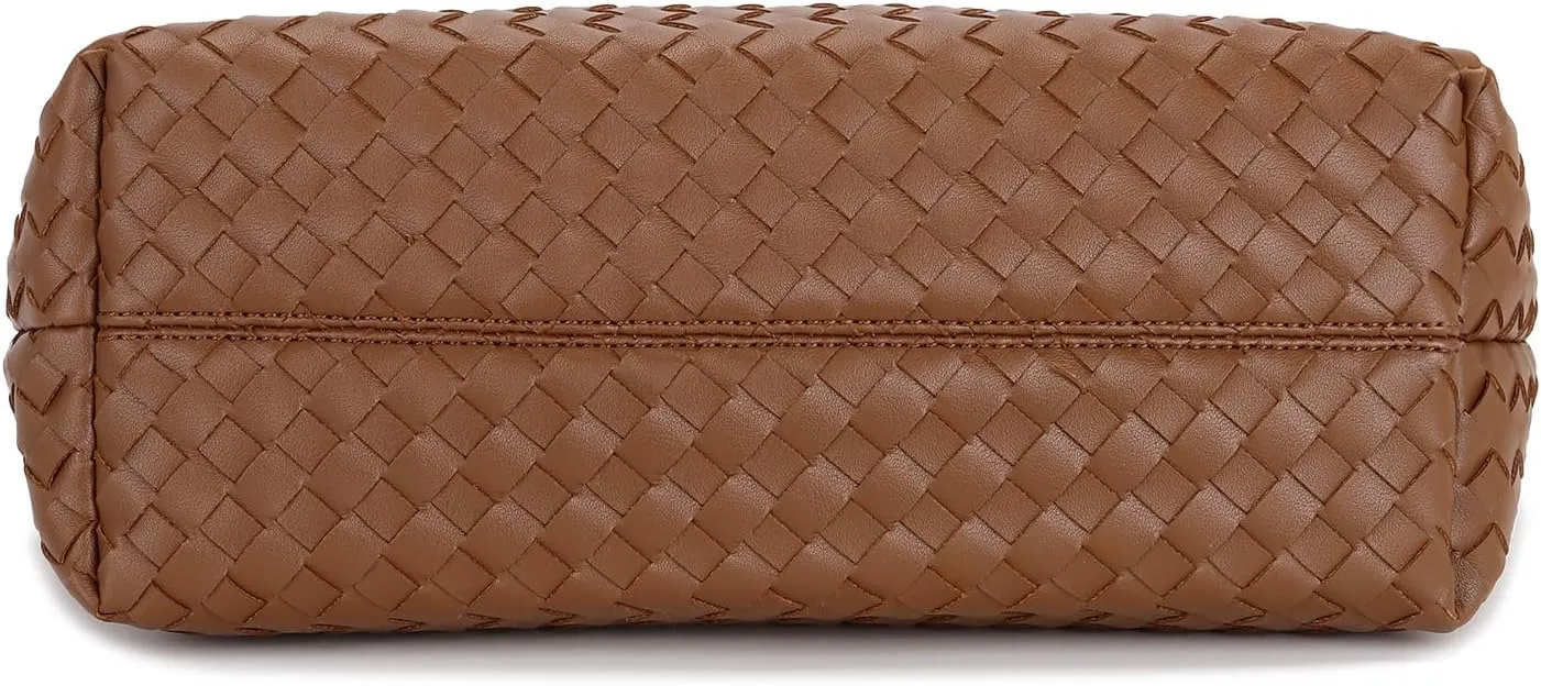 E Woven Shoulder Bag for Women Large Tote Hobo Bag Top Handle Handbag