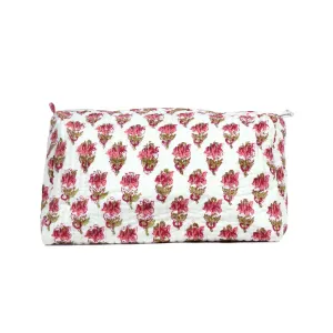 EARTH LOTUS _2 QUILTED TOILETRY POUCH