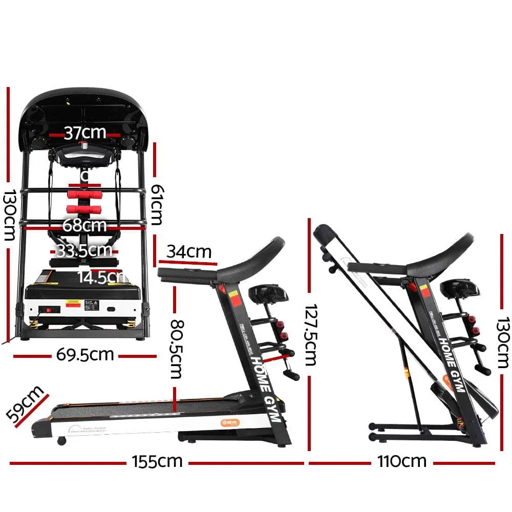 Efit Treadmill Electric Home Gym Fitness Exercise Machine w/ Massager 450mm - ONLINE ONLY