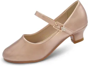 EIGHT KM Toddler Shoes - High Heels Kid Shoes - Multi Sizes & Colors for Ages 3-13 Years - Mary Jane Shoes for Girls Wide Fit Little Girl Dress Shoes - Party Wedding Shoes - Princess Baby Girl Shoes