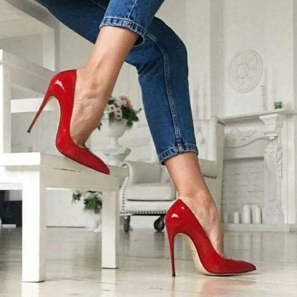 Elisabet Tang Women Pumps, Pointed Toe High Heel 4.7 inch/12cm Party Stiletto Heels Shoes