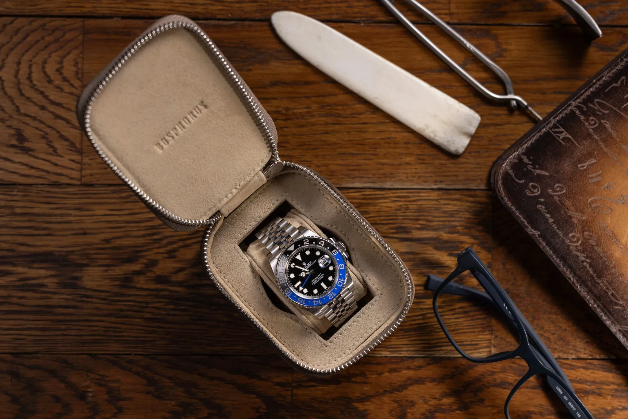 Ephesus Watch Case - Nubuck Mink