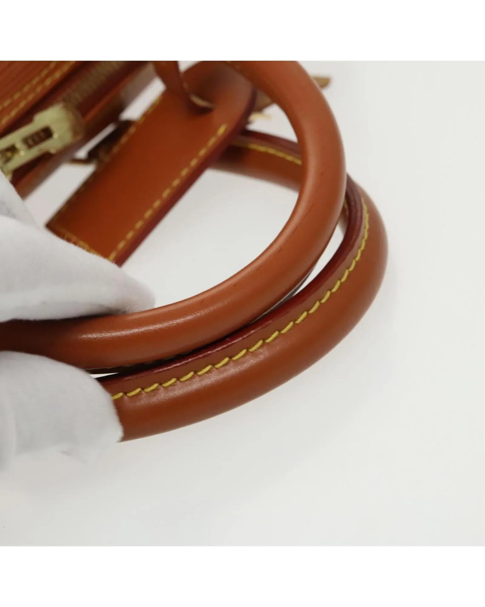 Epi Leather Business Bag with Name Tag