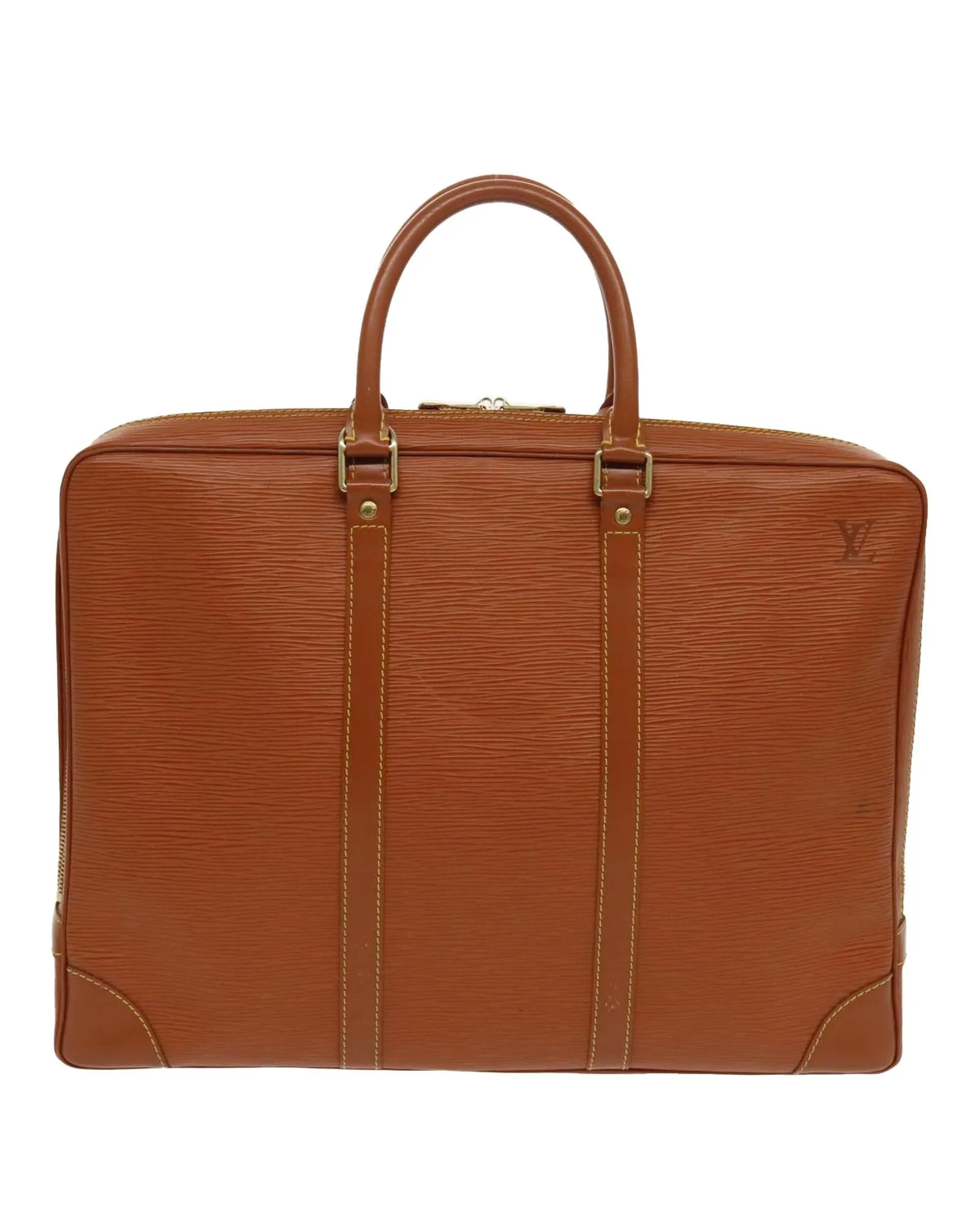 Epi Leather Business Bag with Name Tag