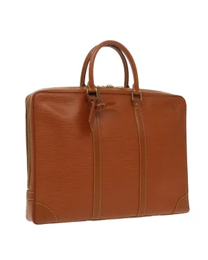 Epi Leather Business Bag with Name Tag