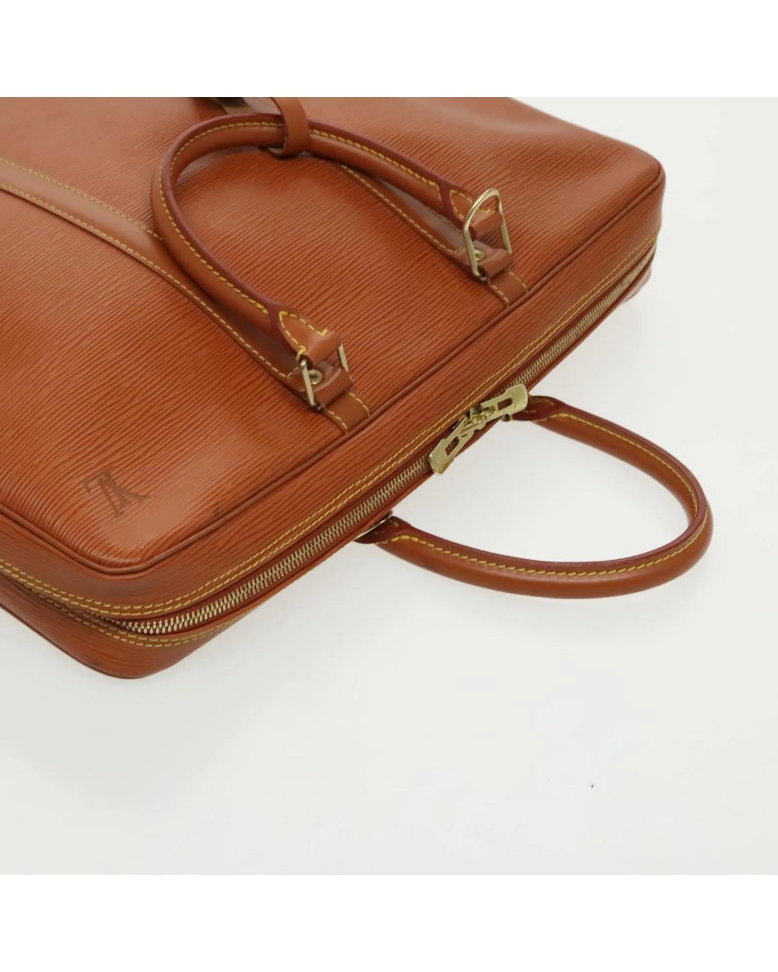 Epi Leather Business Bag with Name Tag