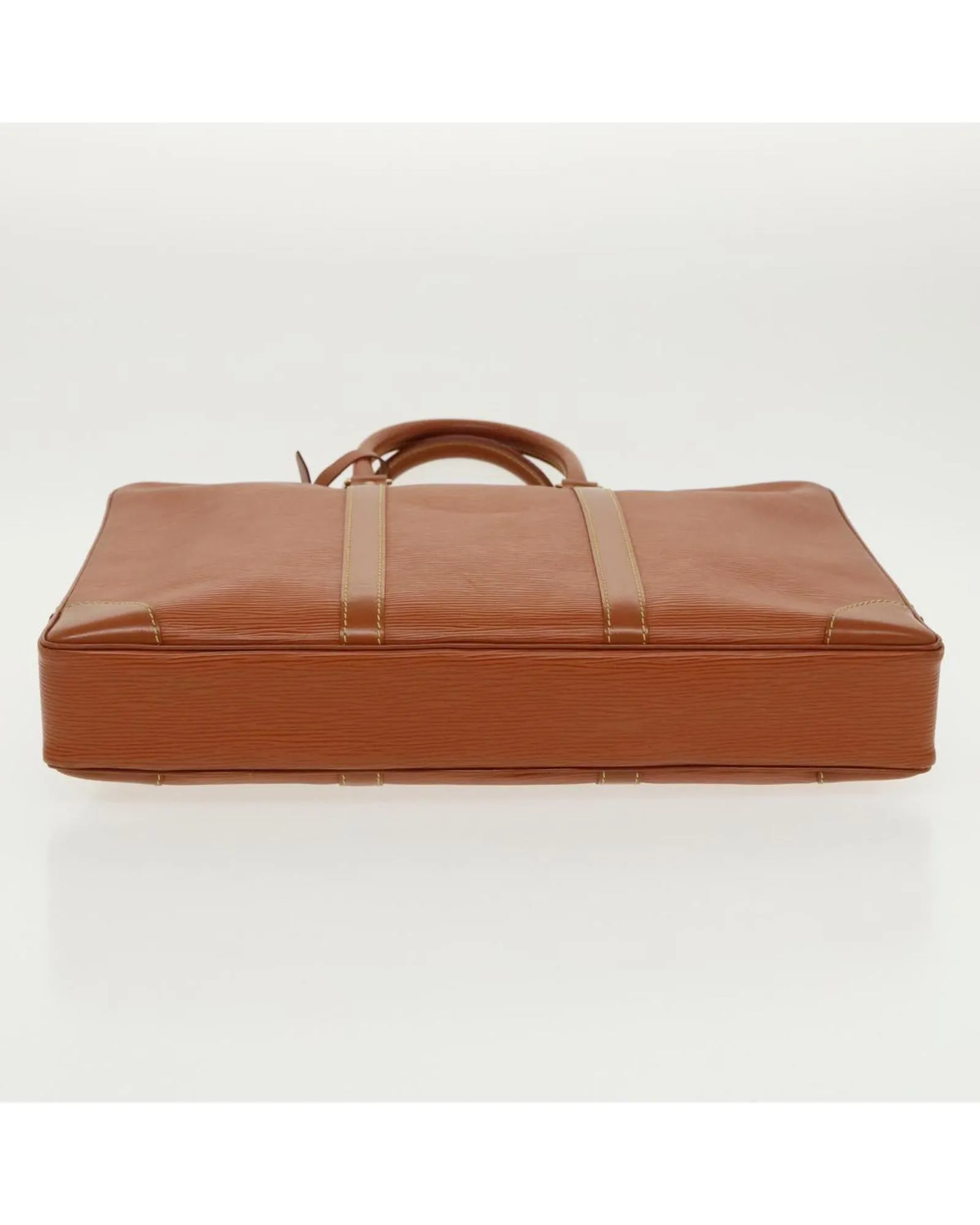 Epi Leather Business Bag with Name Tag
