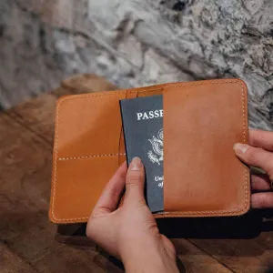 Ethan Pure Leather Passport Case Tan