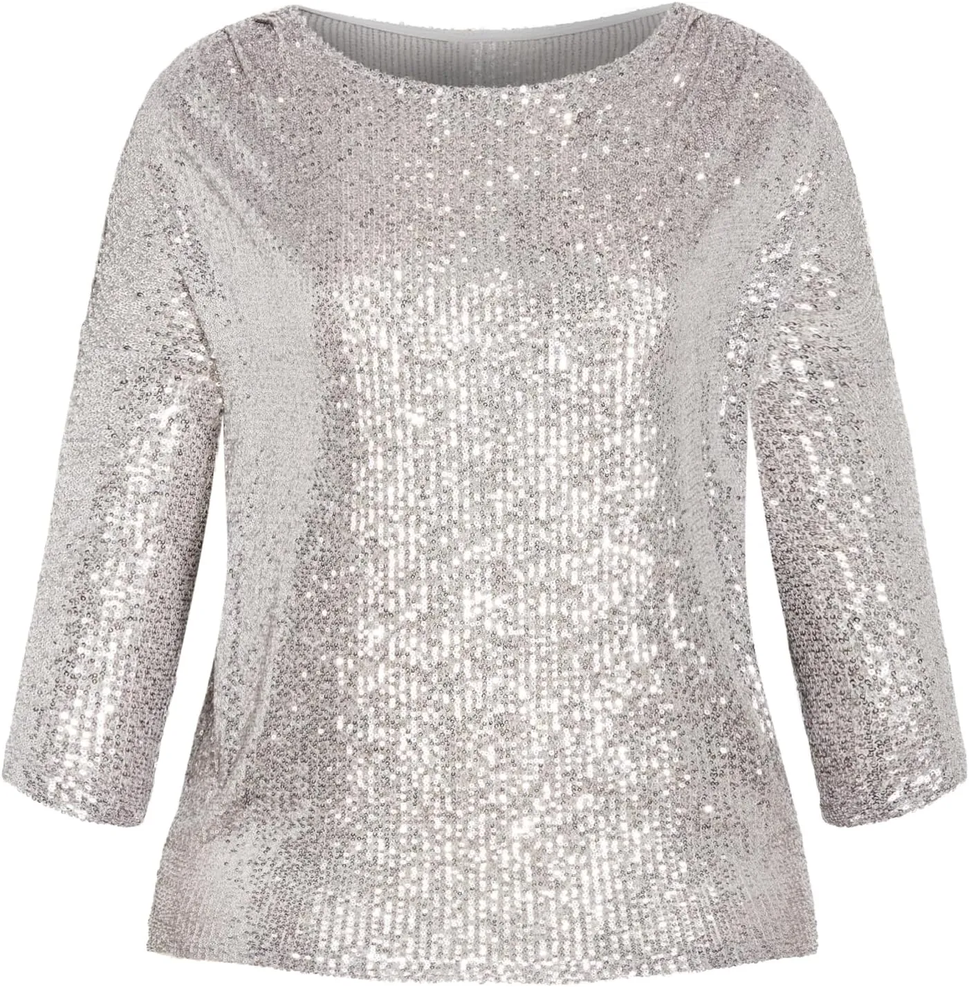 EVANS Women's Plus Size Lots of Sequins Top