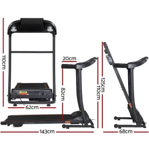 Everfit Treadmill Electric Home Gym Fitness Exercise Equipment Incline