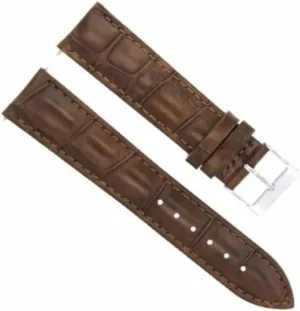 Ewatchparts 19mm Leather Watch Band Strap Compatible With Tag Heuer Twin Time Formula F1 Light Brown