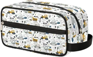 Excavator Car Hanging Toiletry Bag,Travel Hygiene Kits for Boys Mens,Waterproof Makeup Carry-on Bags,Cosmetic Bag,TSA Approved Shave Dopp Kit for Toiletries Shower Bathroom Accessories Gifts