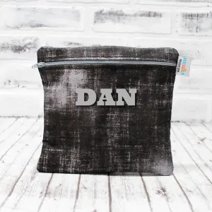Faded Black Personalized Reusable Food Bag