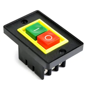 Fielect Start Stop ON/Off 2 Positions Latching Push Button Switch Small Panel 2KW for Electric Tool