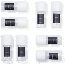 Fine Mist Spray Bottle Travel Size, Leak Proof TSA Approved BPA Free Refillable Liquid Bottle 8 Set (White, 2.03 oz)