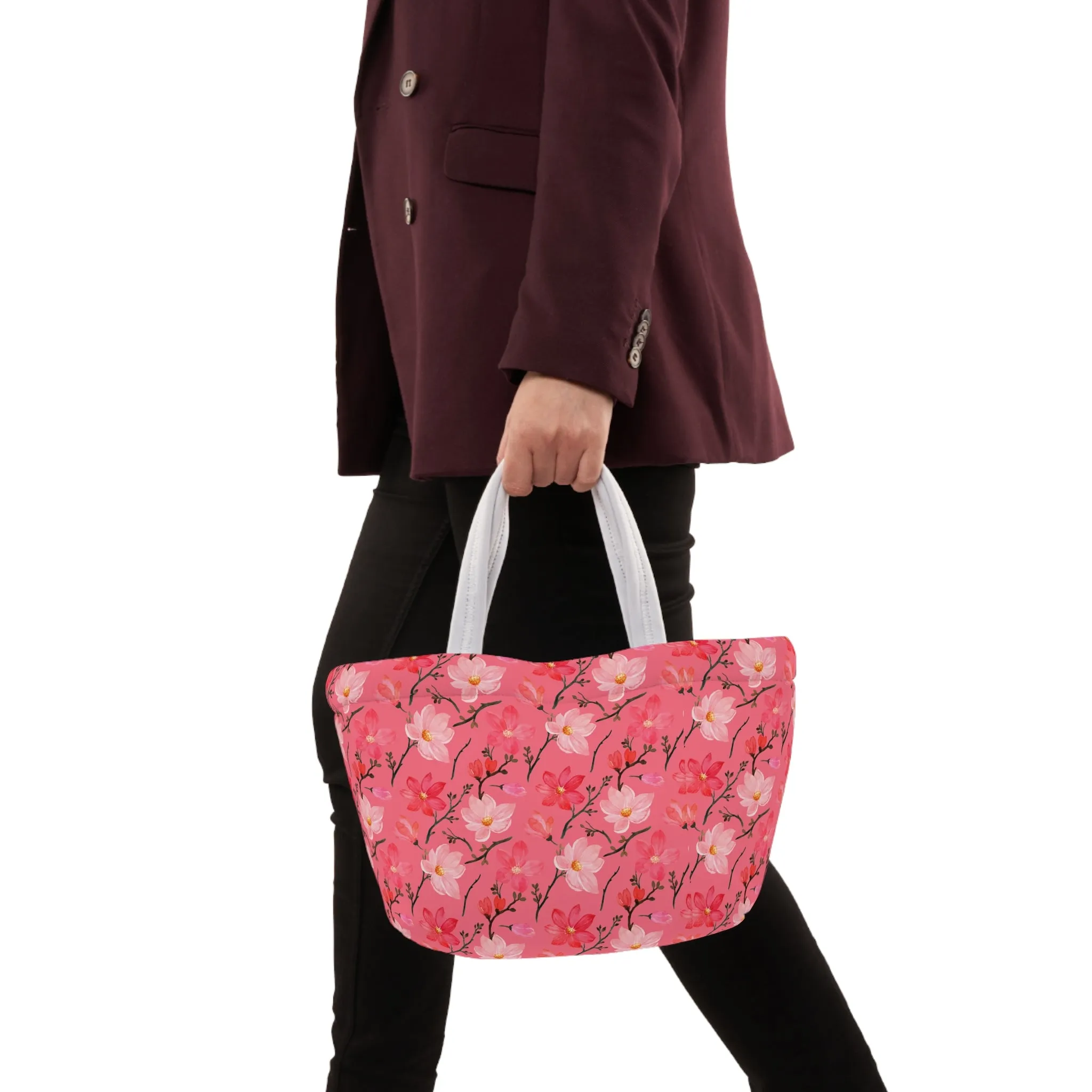 Floral Lunch Bag - Stylish Insulated Tote for Work & Picnics
