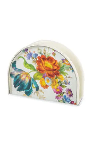 Flower Market Napkin Holder White