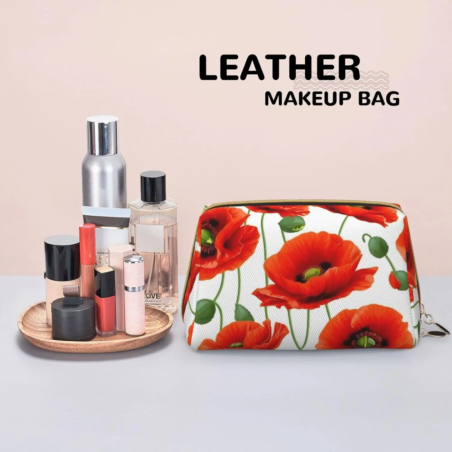 Flower Toiletry Pouch, Travel-Friendly Makeup Organizer For Makeup Brushes, Lipsticks