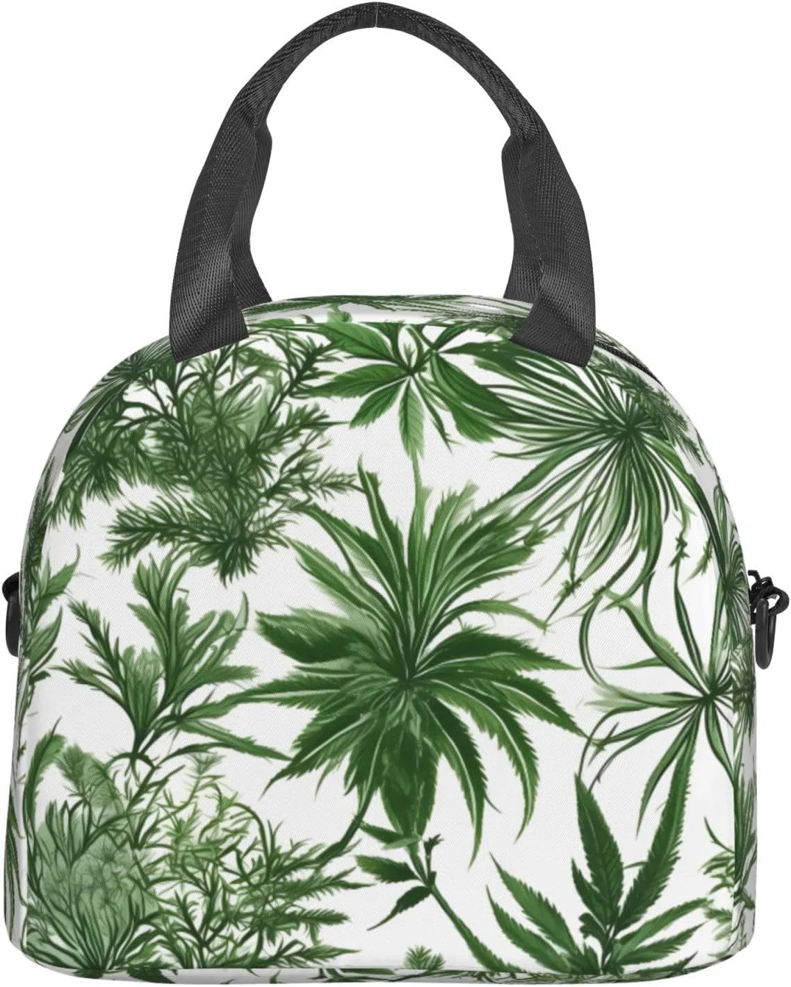 Flowering Herbs And Herbaceous Plants Insulated Lunch Box Lunch Bag For Women Men Adult Size Reusable For Work Travel Outings
