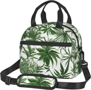 Flowering Herbs And Herbaceous Plants Insulated Lunch Box Lunch Bag For Women Men Adult Size Reusable For Work Travel Outings